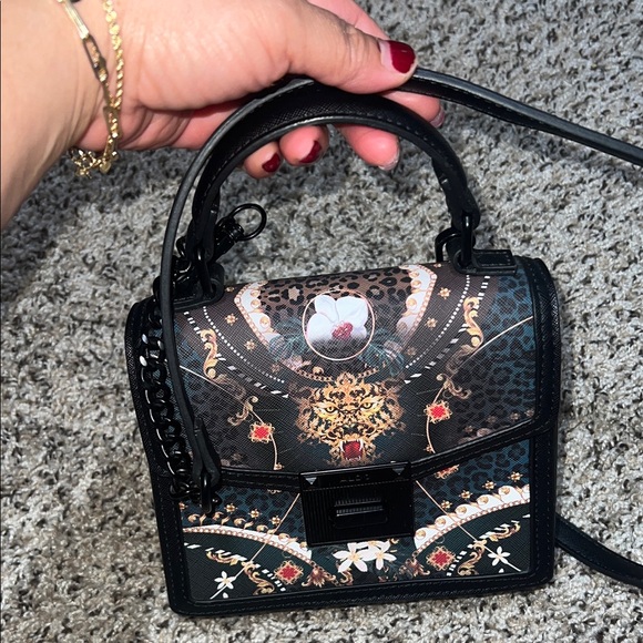 Aldo Black and Gold Mini Bag with Intricate Design - Picture 4 of 4